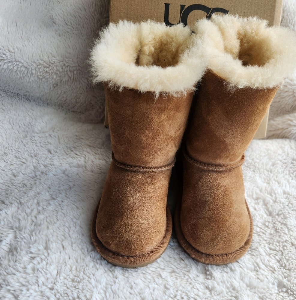 Brown Toddler UGG Boot With Bows